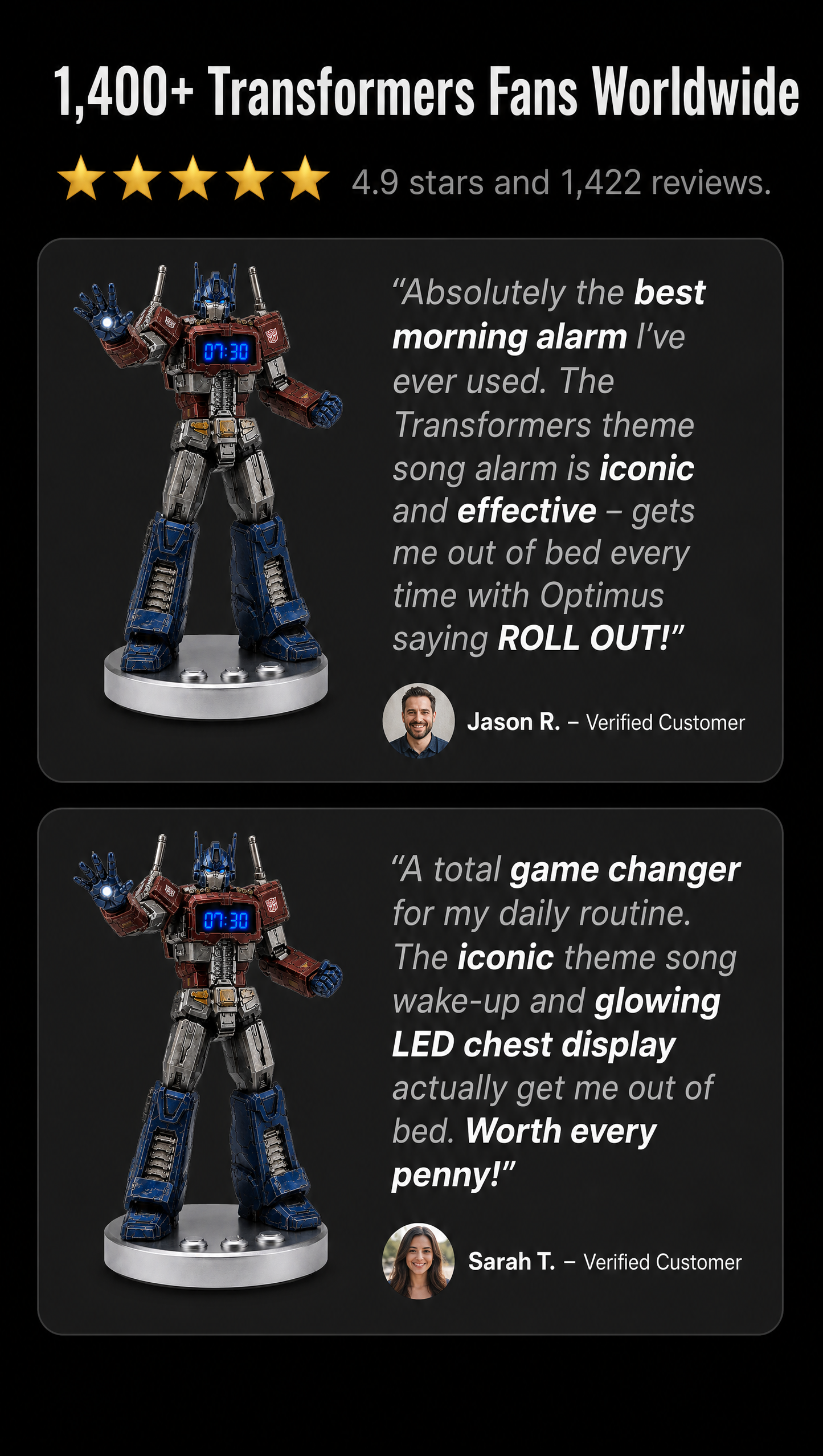 RollOut™ — Optimus Prime Alarm Clock